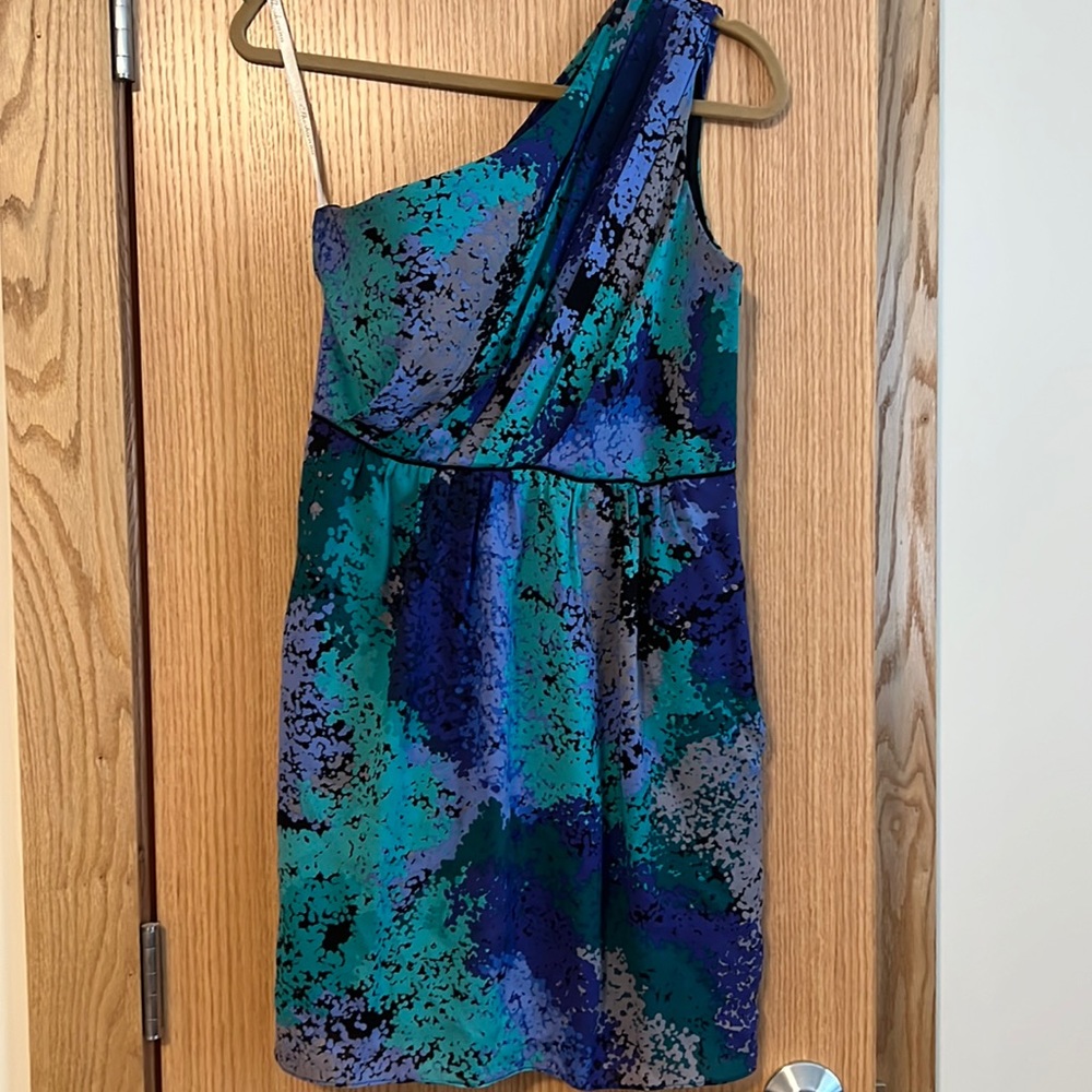 Shoshanna one shoulder cocktail dress